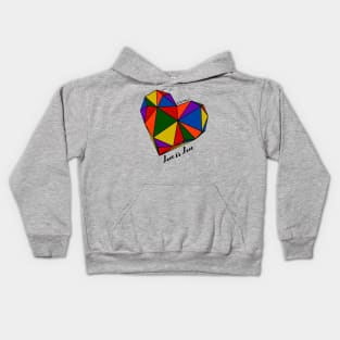 Love is Love LGBTQ Heart Kids Hoodie